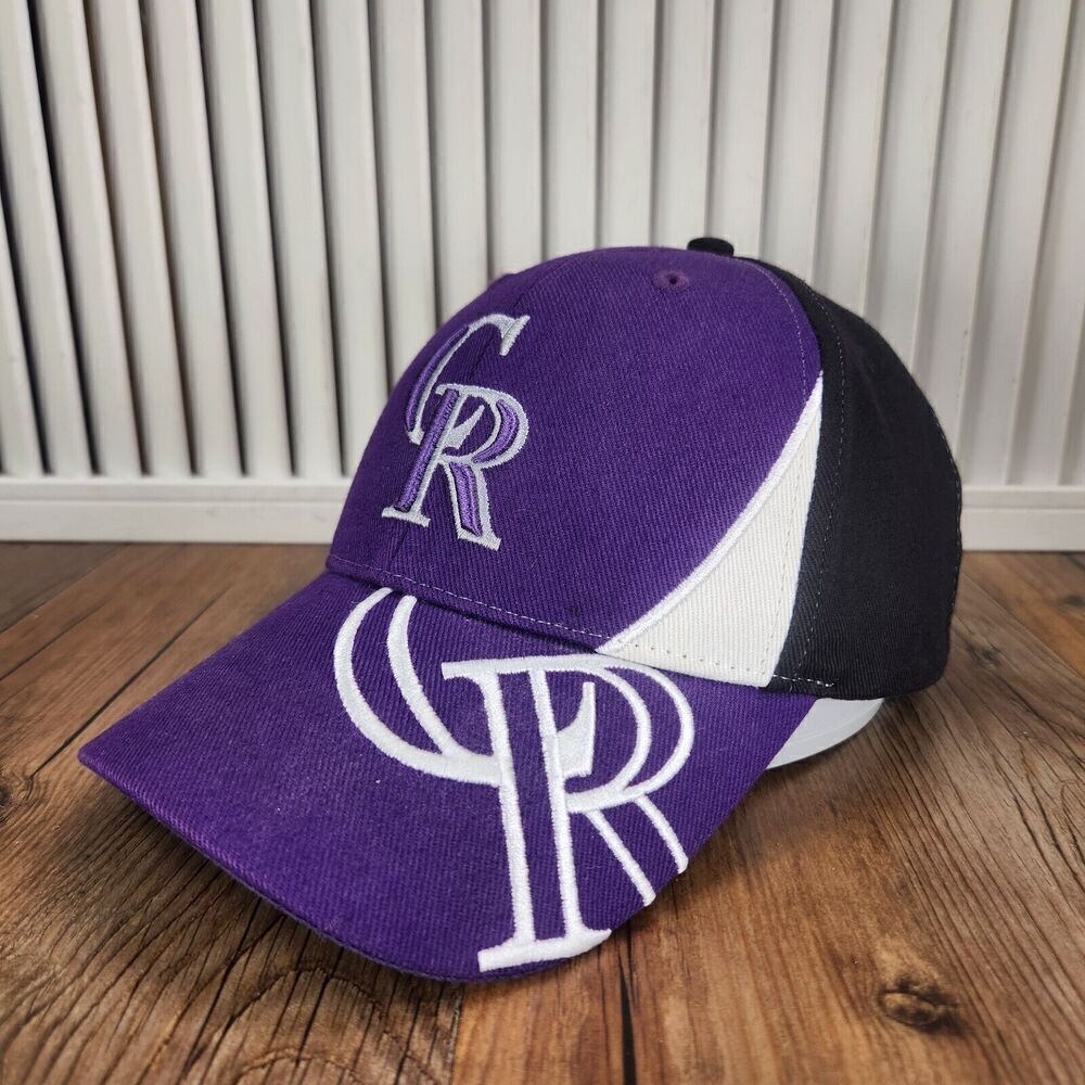 Colorado Rockies Hat Cap Strap Back Purple Black MLB Genuine Merchandise Sports